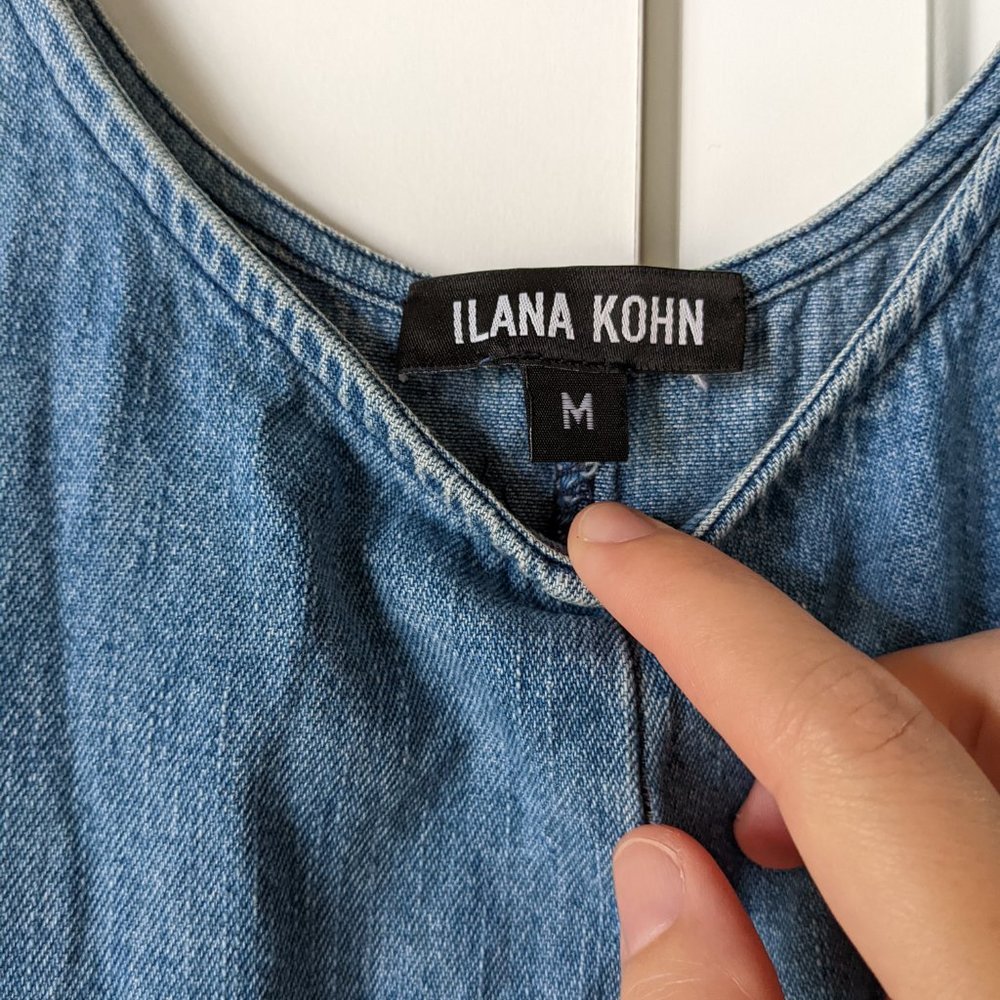 Ilana Kohn Gary Jumpsuit Blue Denim sz. M - Picture 2 of 4